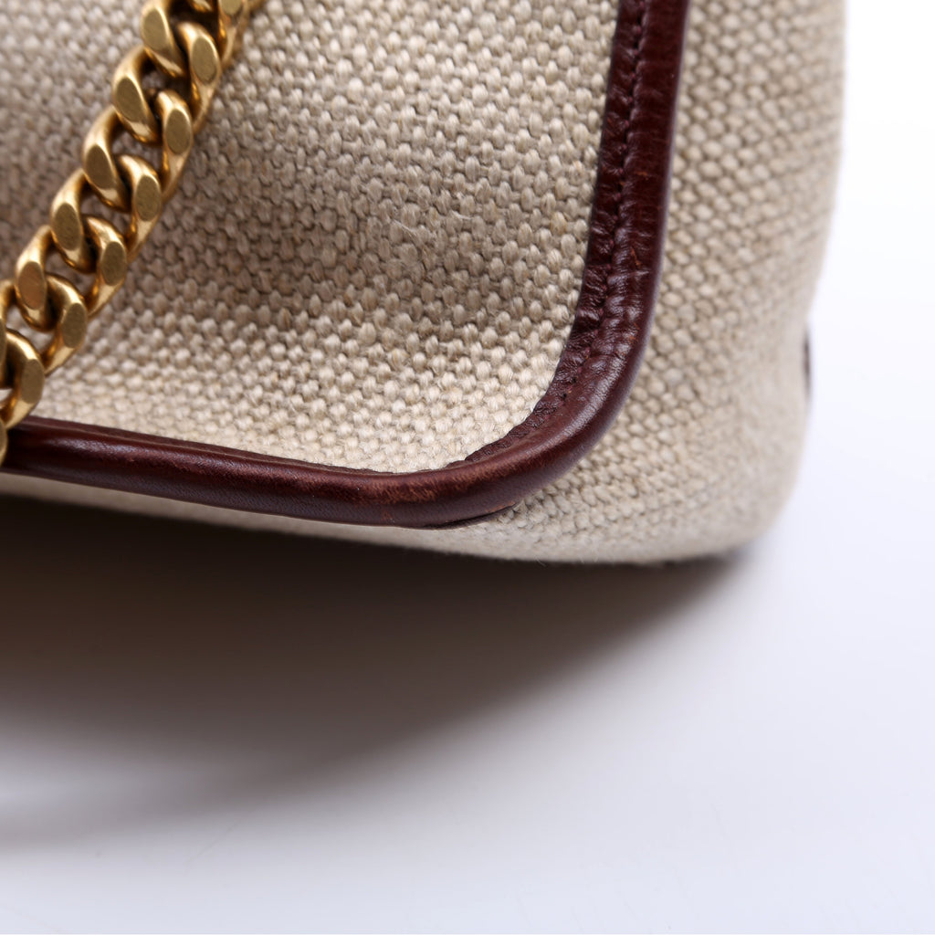 Niki Medium Canvas/Calfskin Leather Tan/Brown
