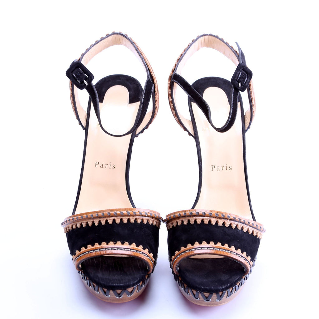 Trepi Platform Sandals 140MM Size 41 Brown/Black