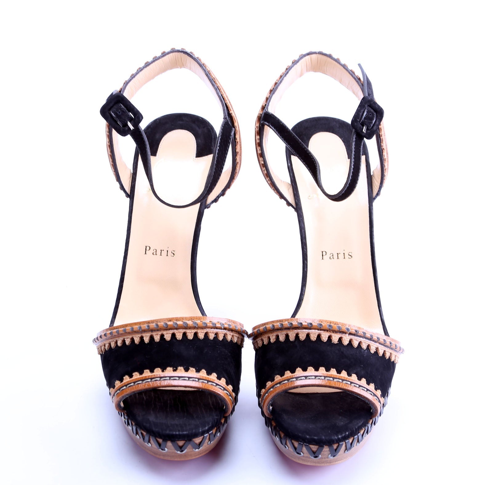 Trepi Platform Sandals 140MM Size 41 Brown/Black