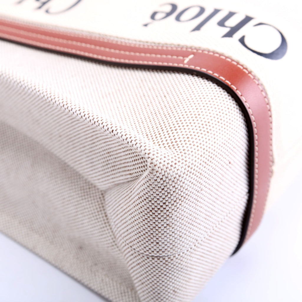 Woody Ribbon Tote Medium Beige/Brown