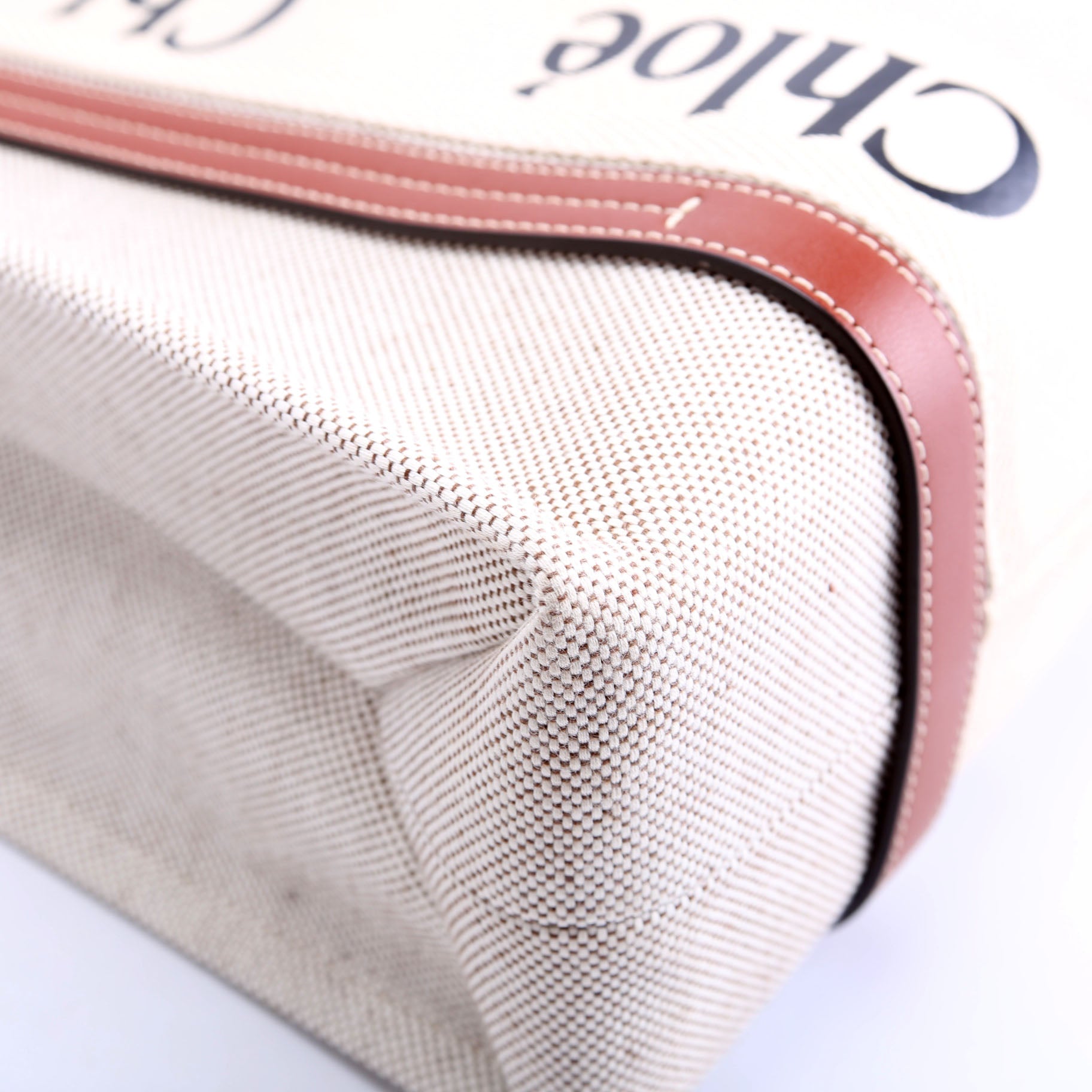 Woody Ribbon Tote Medium Beige/Brown