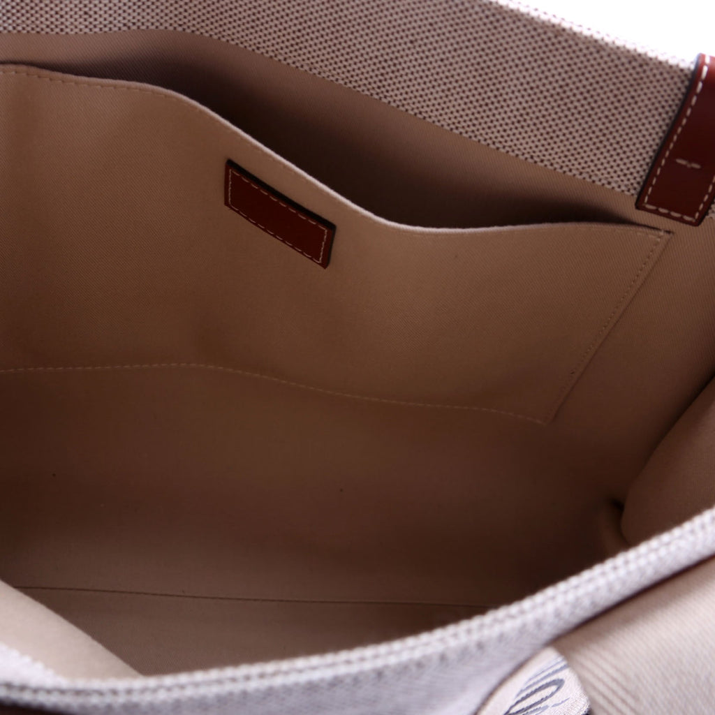 Woody Ribbon Tote Medium Beige/Brown
