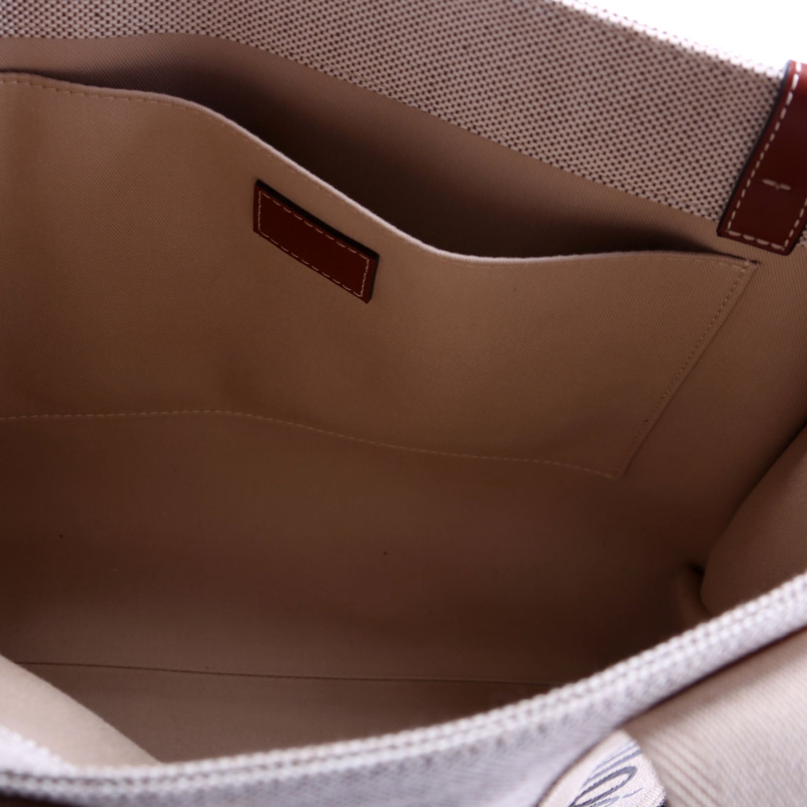 Woody Ribbon Tote Medium Beige/Brown