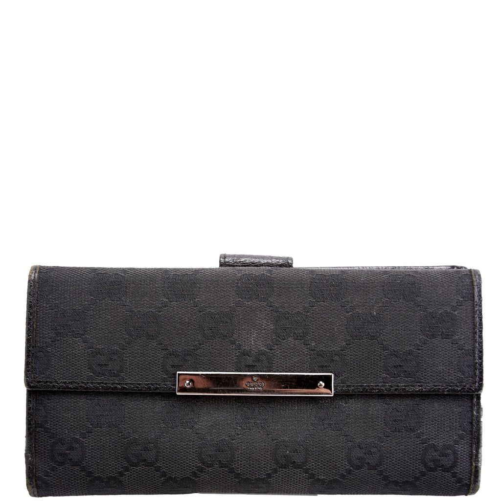 112715 GG Canvas Continental Wallet