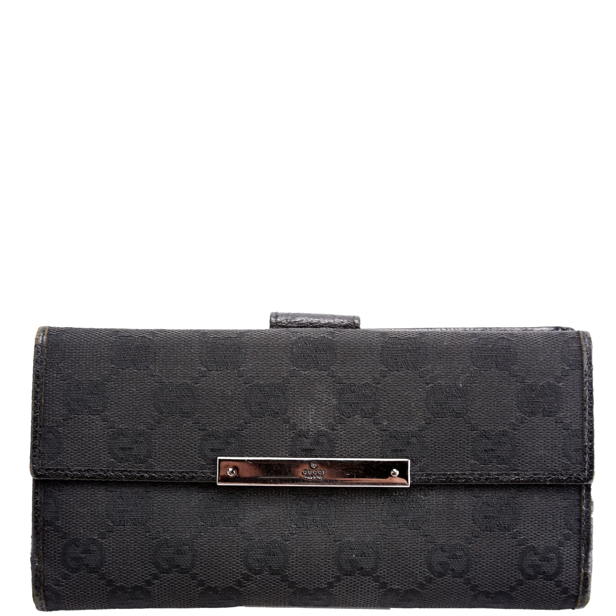 112715 GG Canvas Continental Wallet