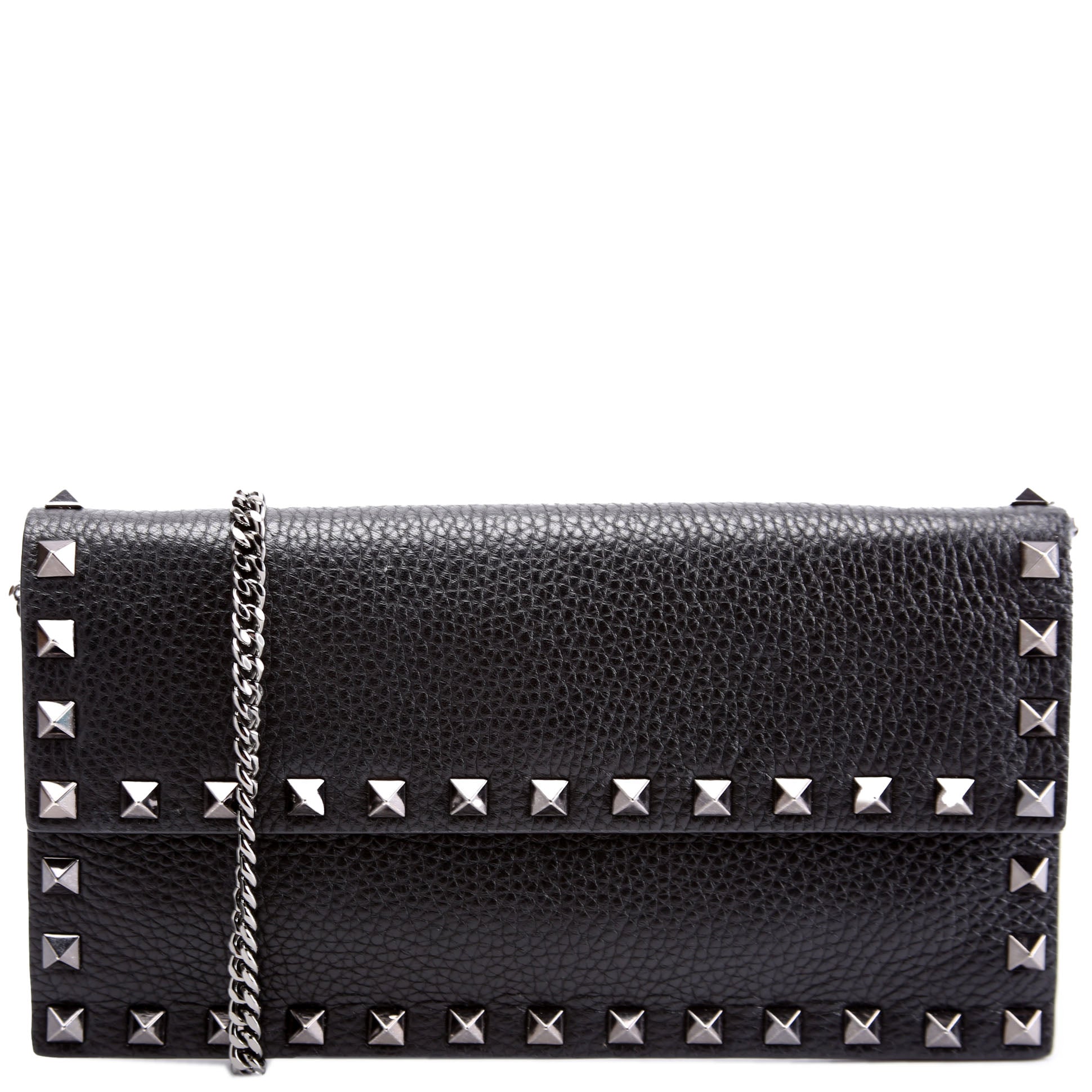 Rockstud Clutch With Chain Black