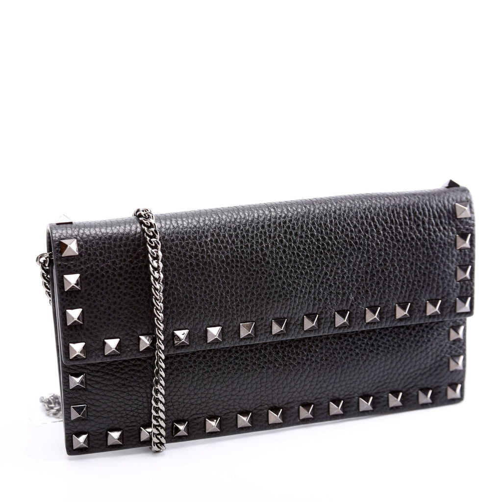 Rockstud Clutch With Chain Black