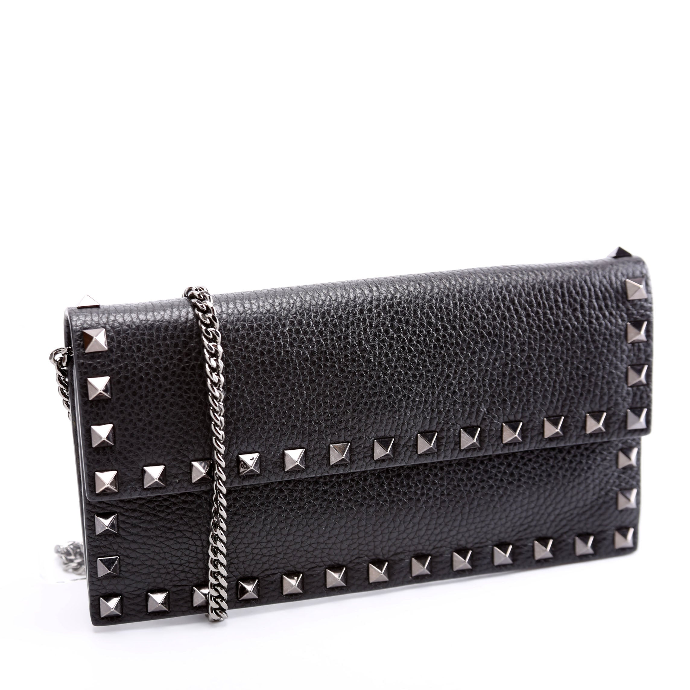 Rockstud Clutch With Chain Black