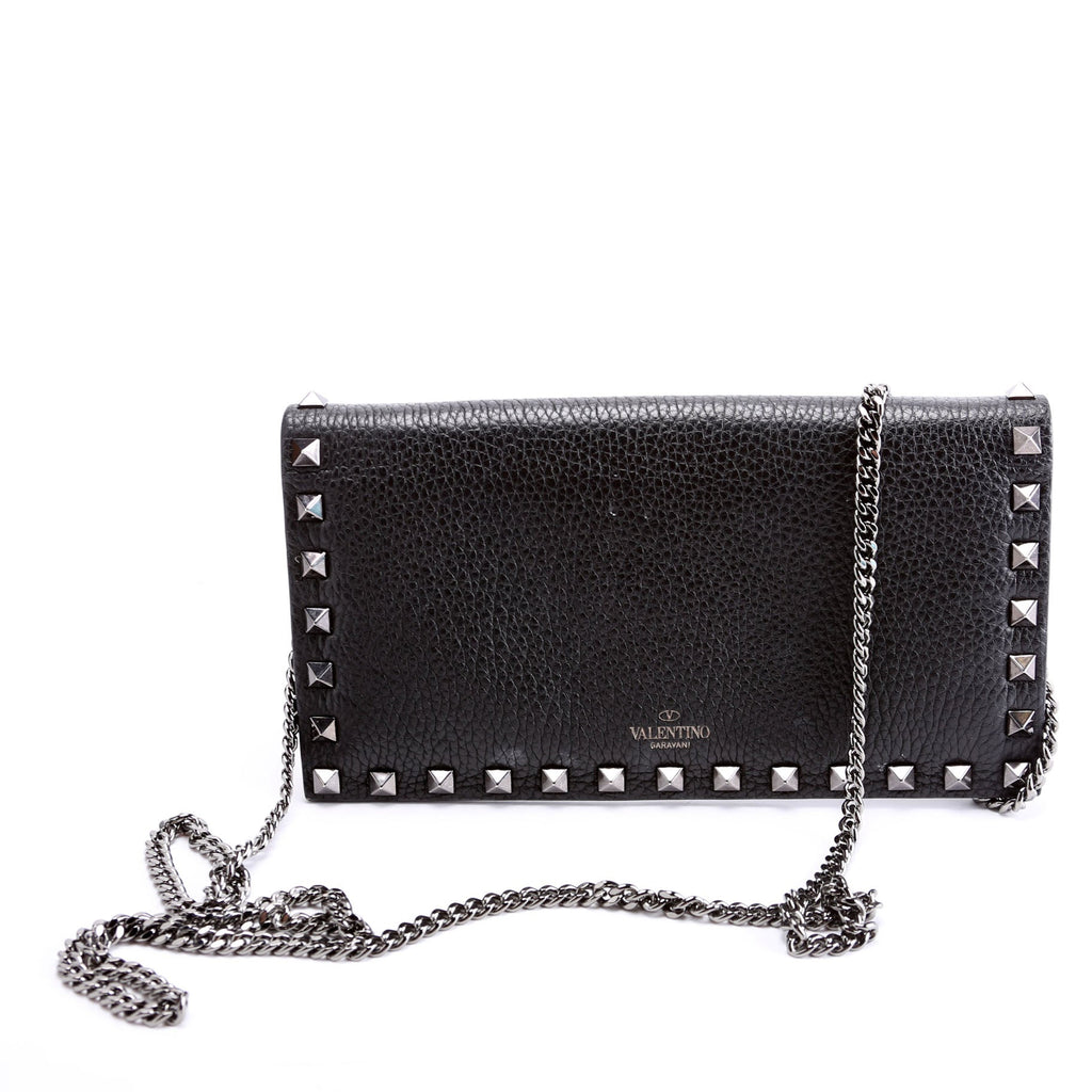 Rockstud Clutch With Chain Black
