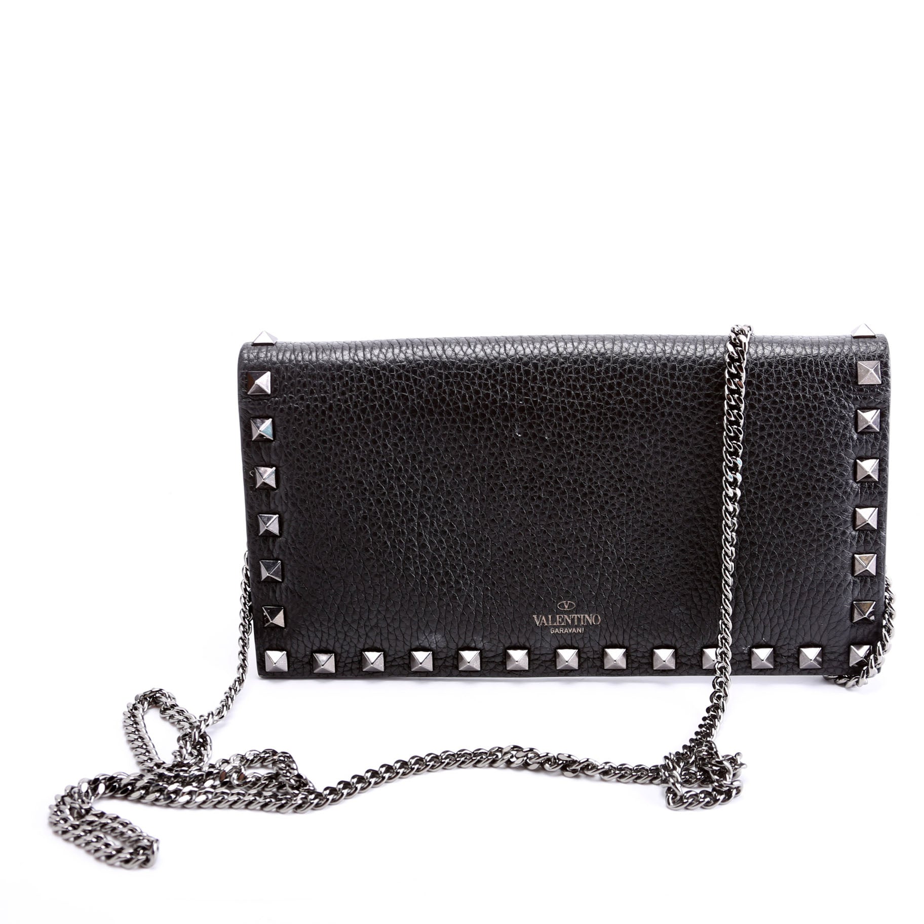 Rockstud Clutch With Chain Black
