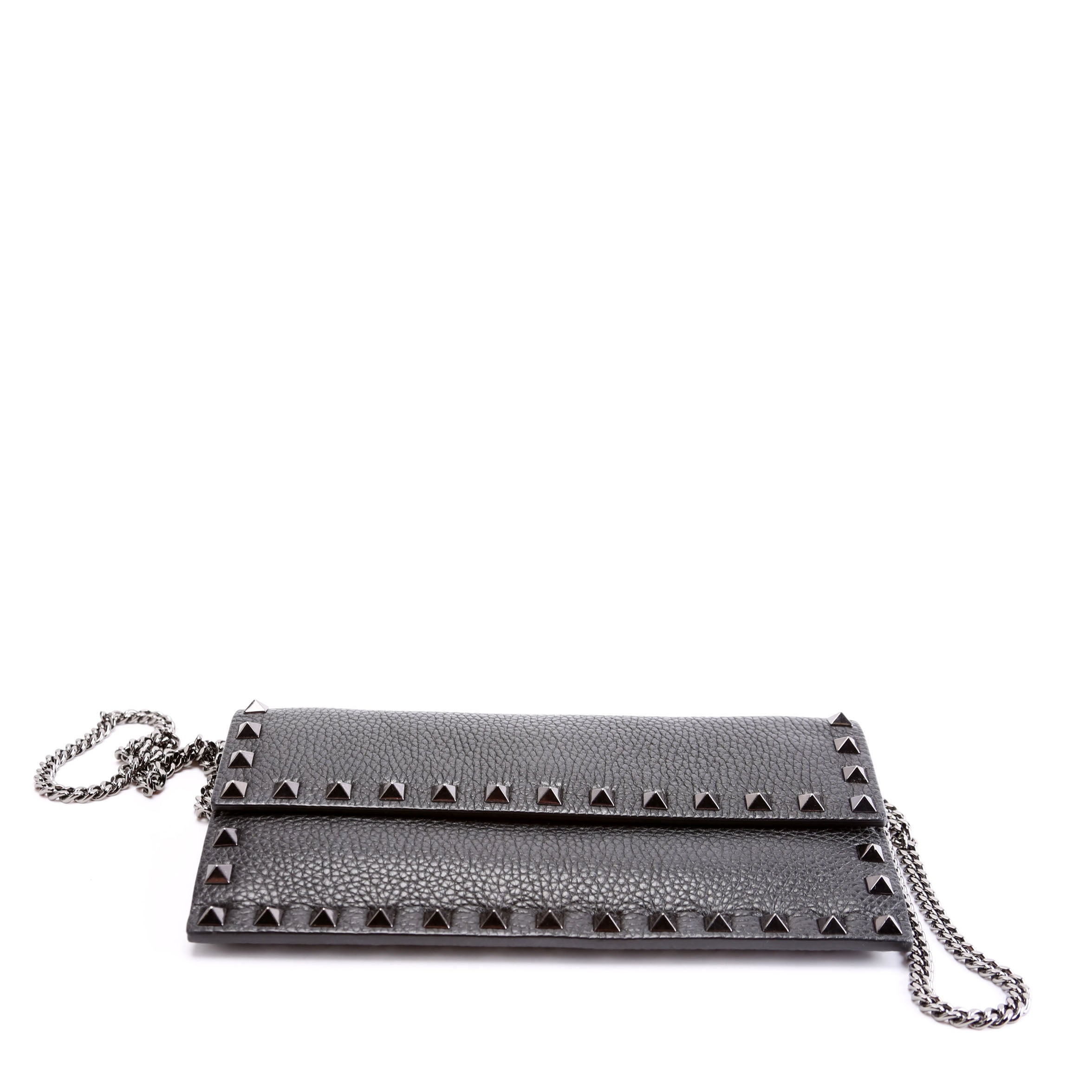 Rockstud Clutch With Chain Black