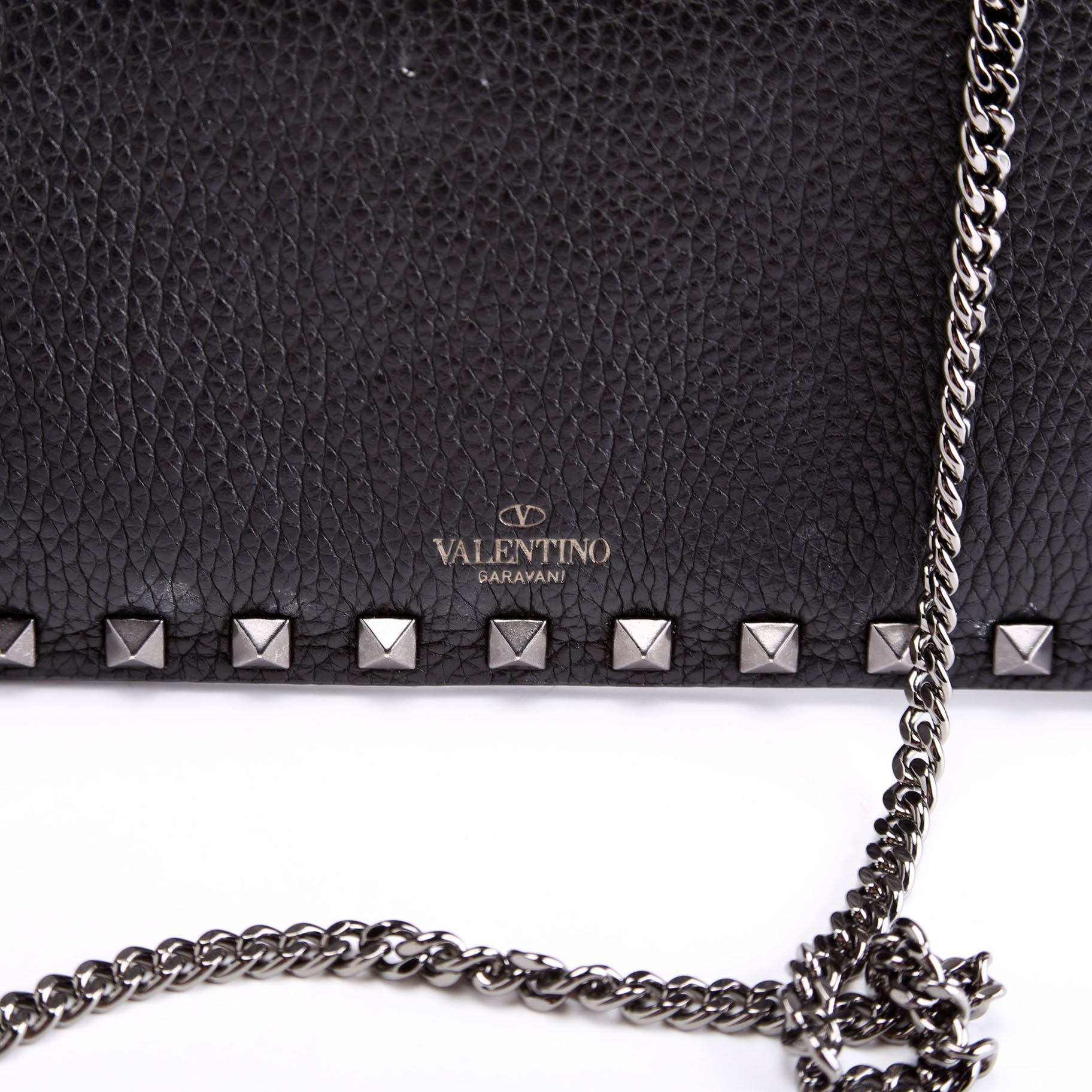 Rockstud Clutch With Chain Black