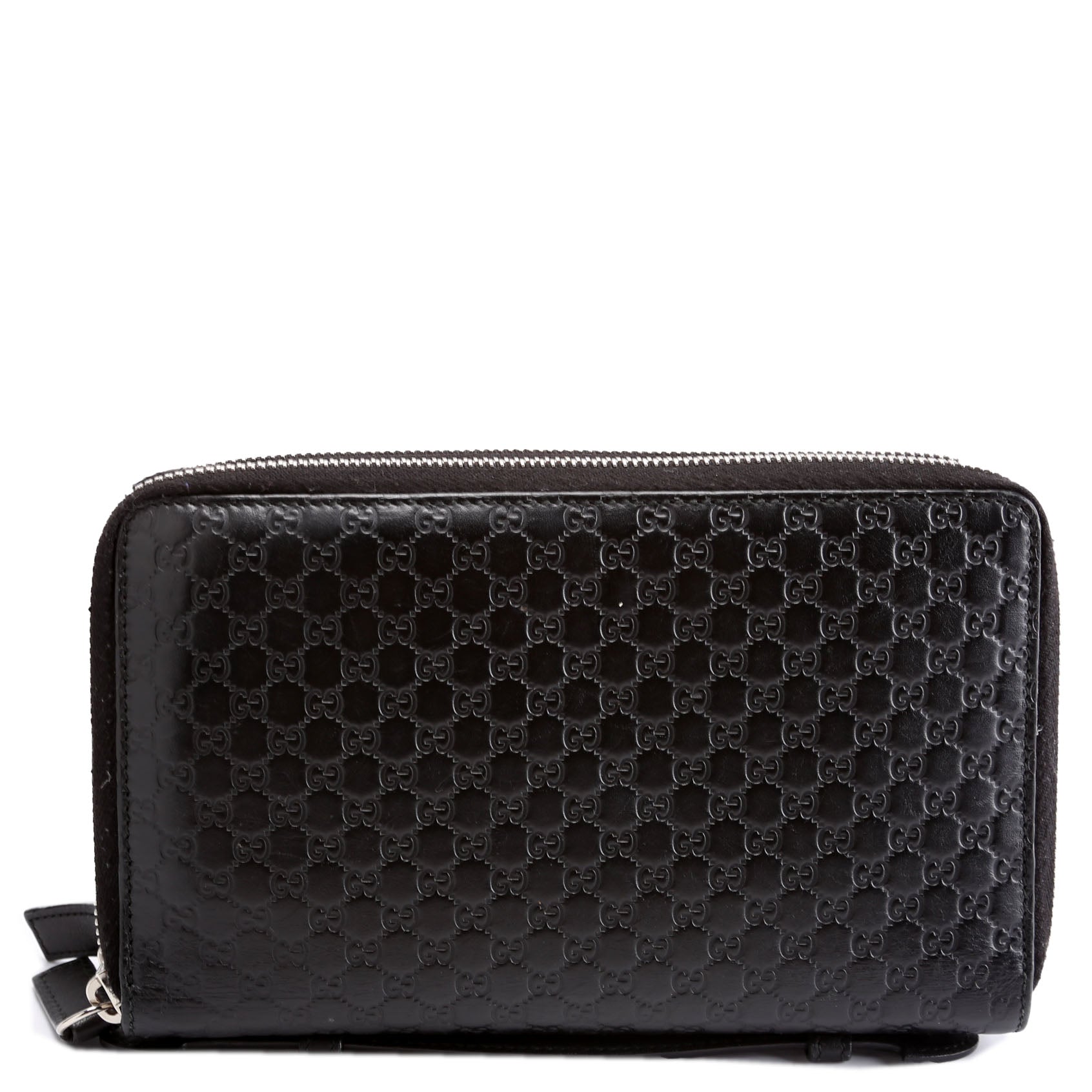 Gucci 449246 Micro Guccissima Travel Wallet Black