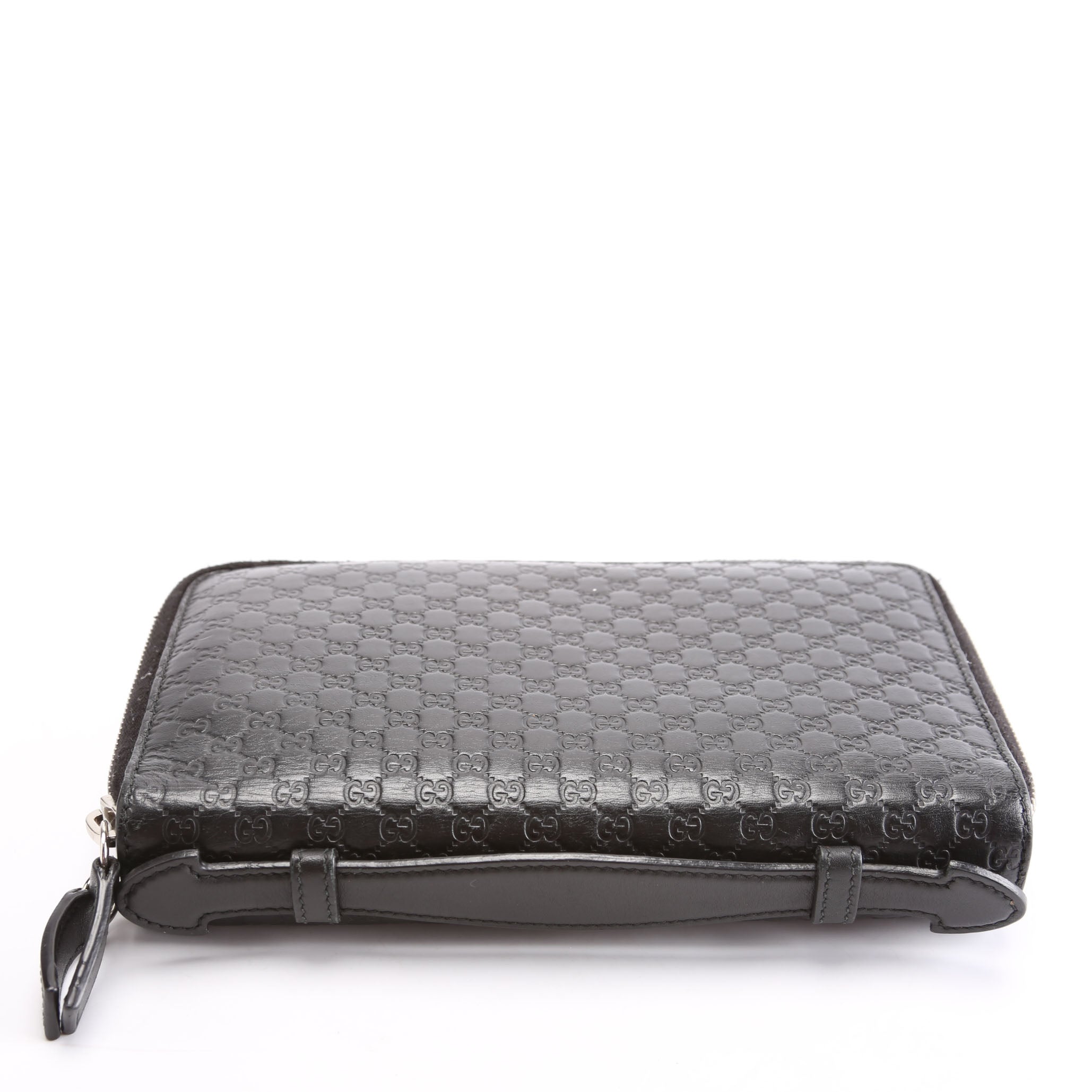 Gucci 449246 Micro Guccissima Travel Wallet Black