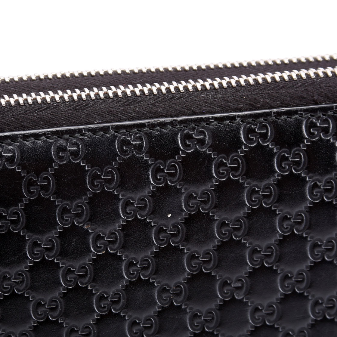 Gucci 449246 Micro Guccissima Travel Wallet Black