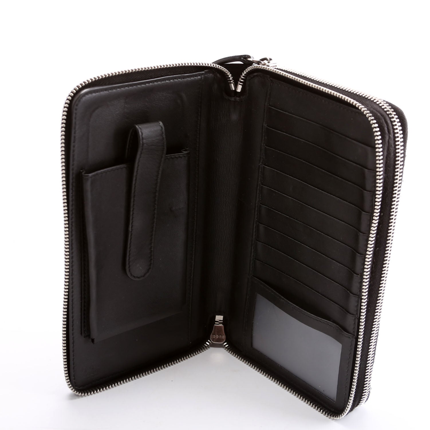 Gucci 449246 Micro Guccissima Travel Wallet Black