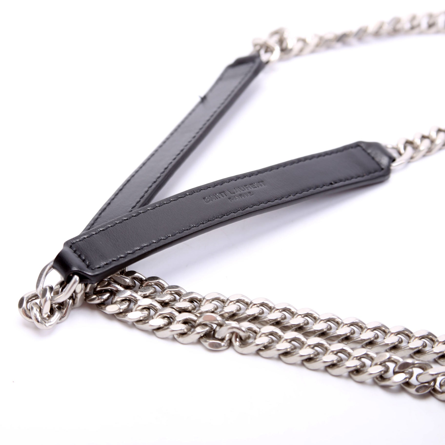 SAINT LAURENT Loulou Medium Quilted Black/Silver
