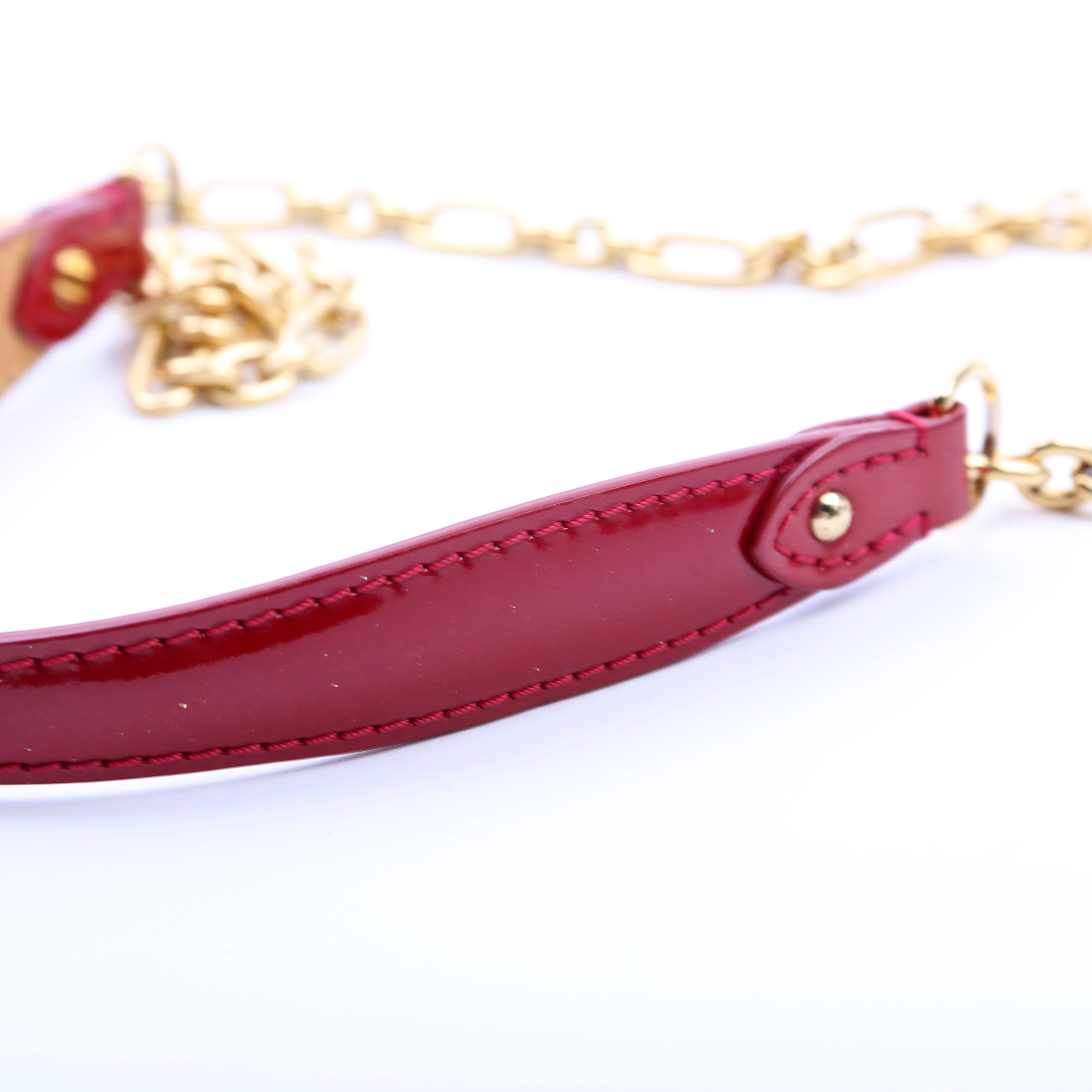 Bel Air Pochette Vernis Strap Red