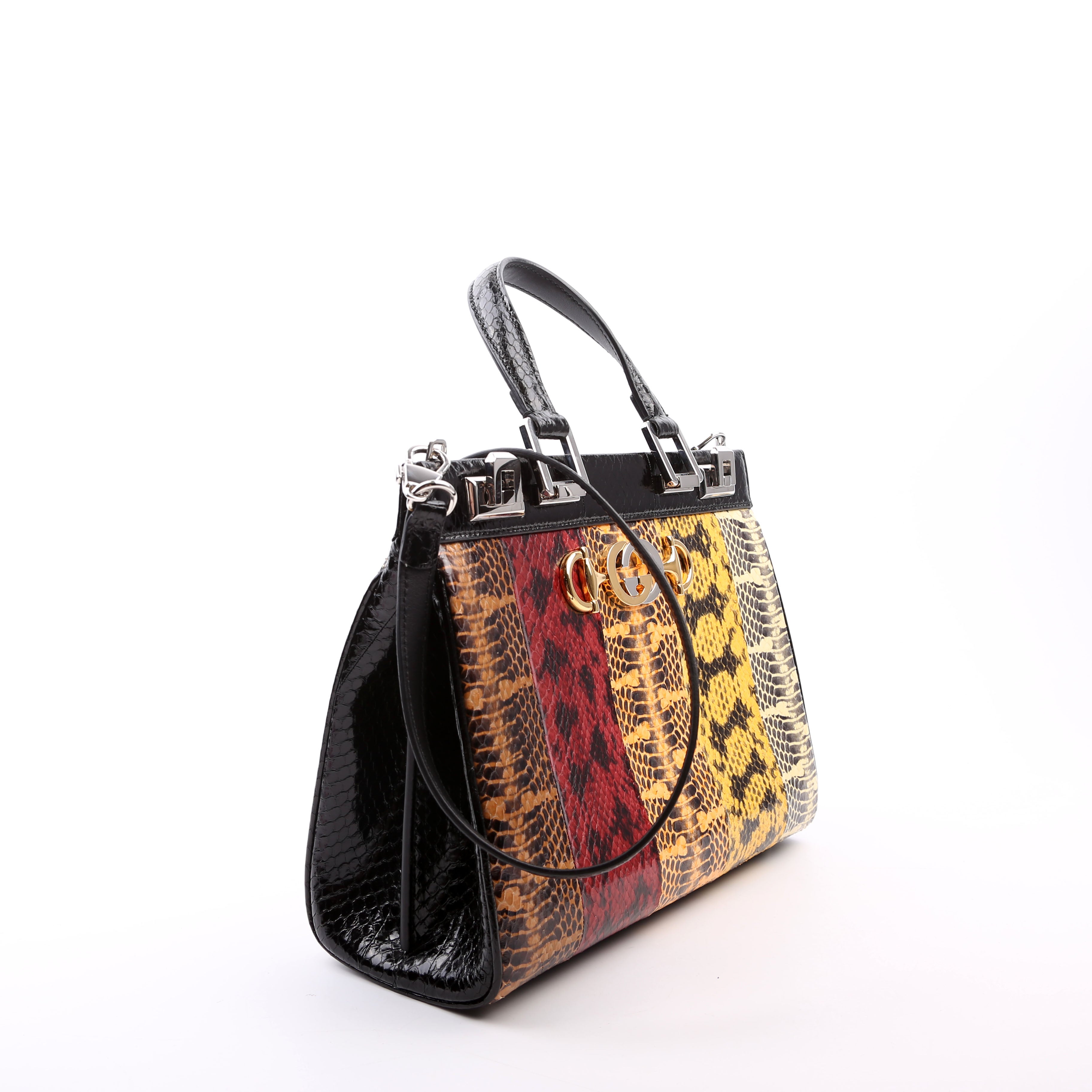 569712 Zumi Top Handle Medium Python Multicolor