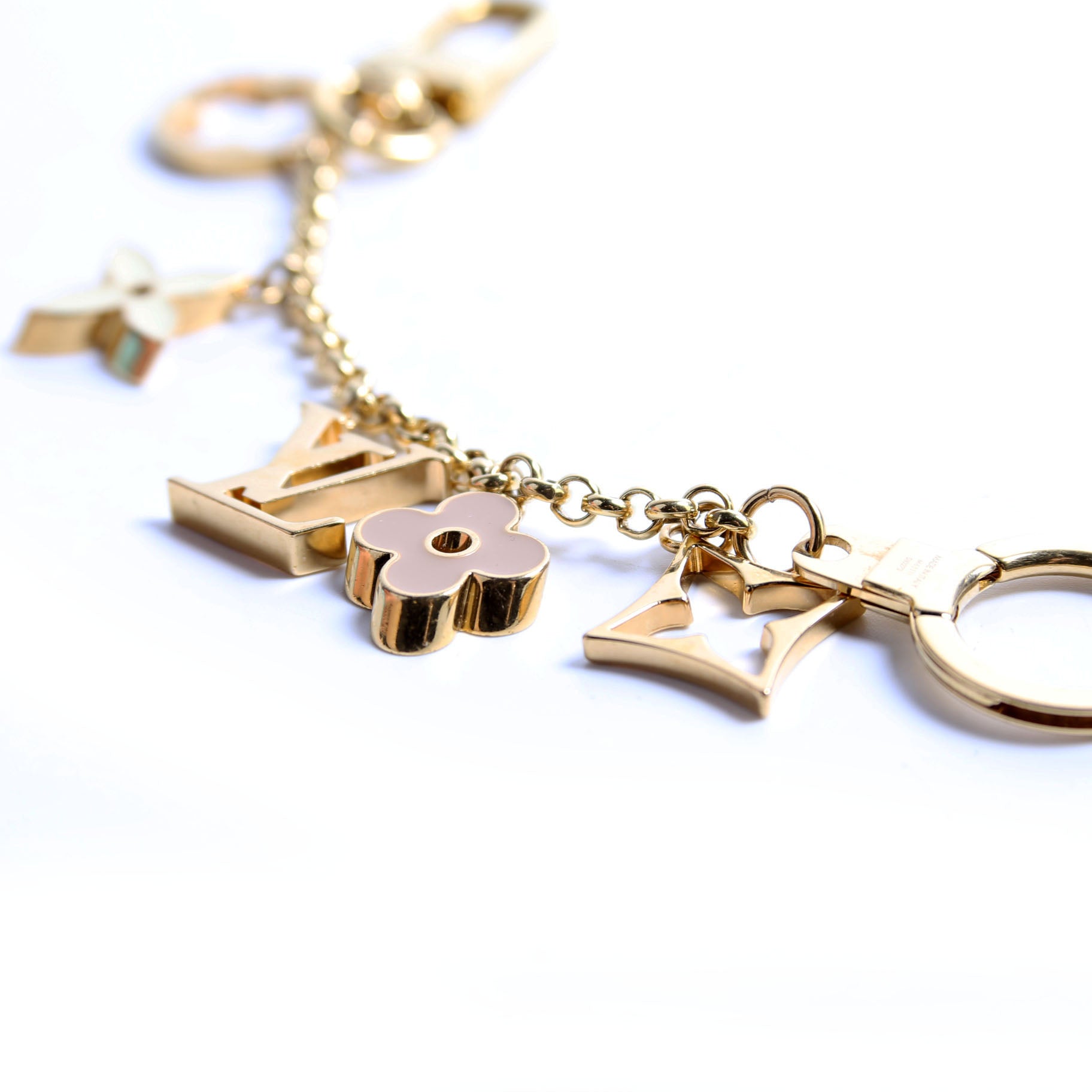 Fleur De Monogram Bag Charm