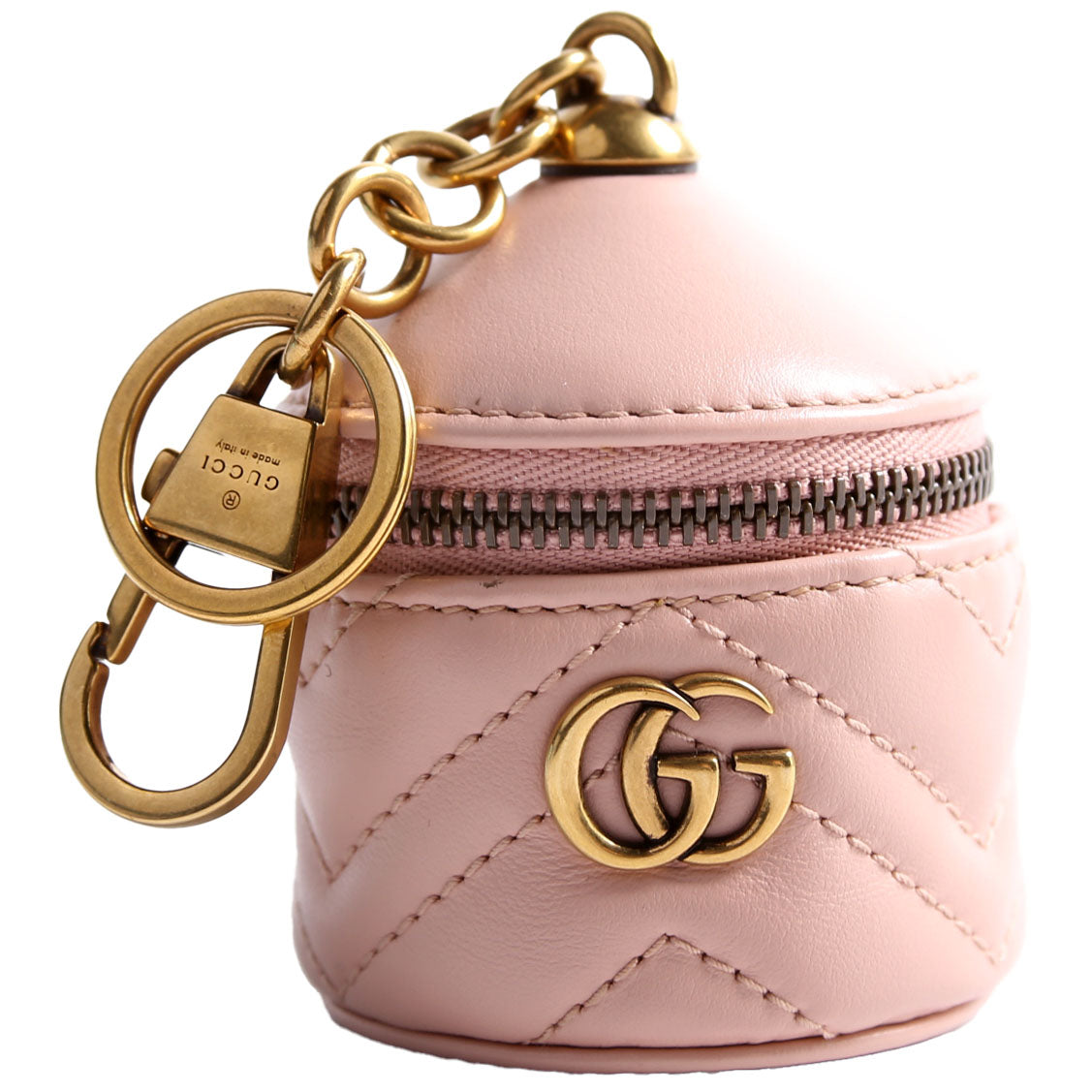725109 GG Marmont Coin Purse Key Chain Pink