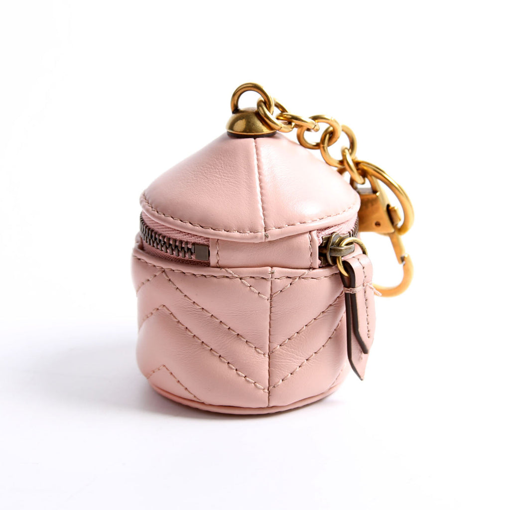 725109 GG Marmont Coin Purse Key Chain Pink