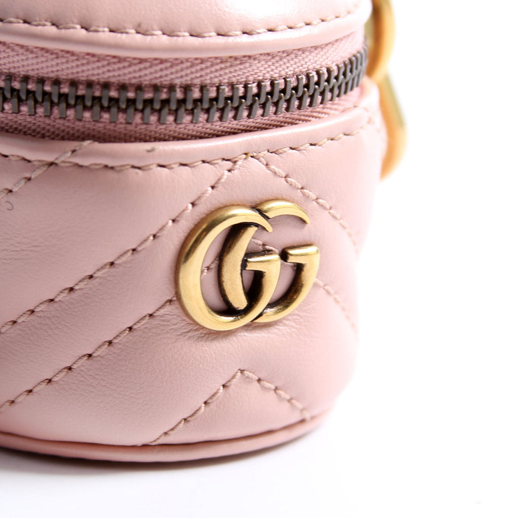 725109 GG Marmont Coin Purse Key Chain Pink