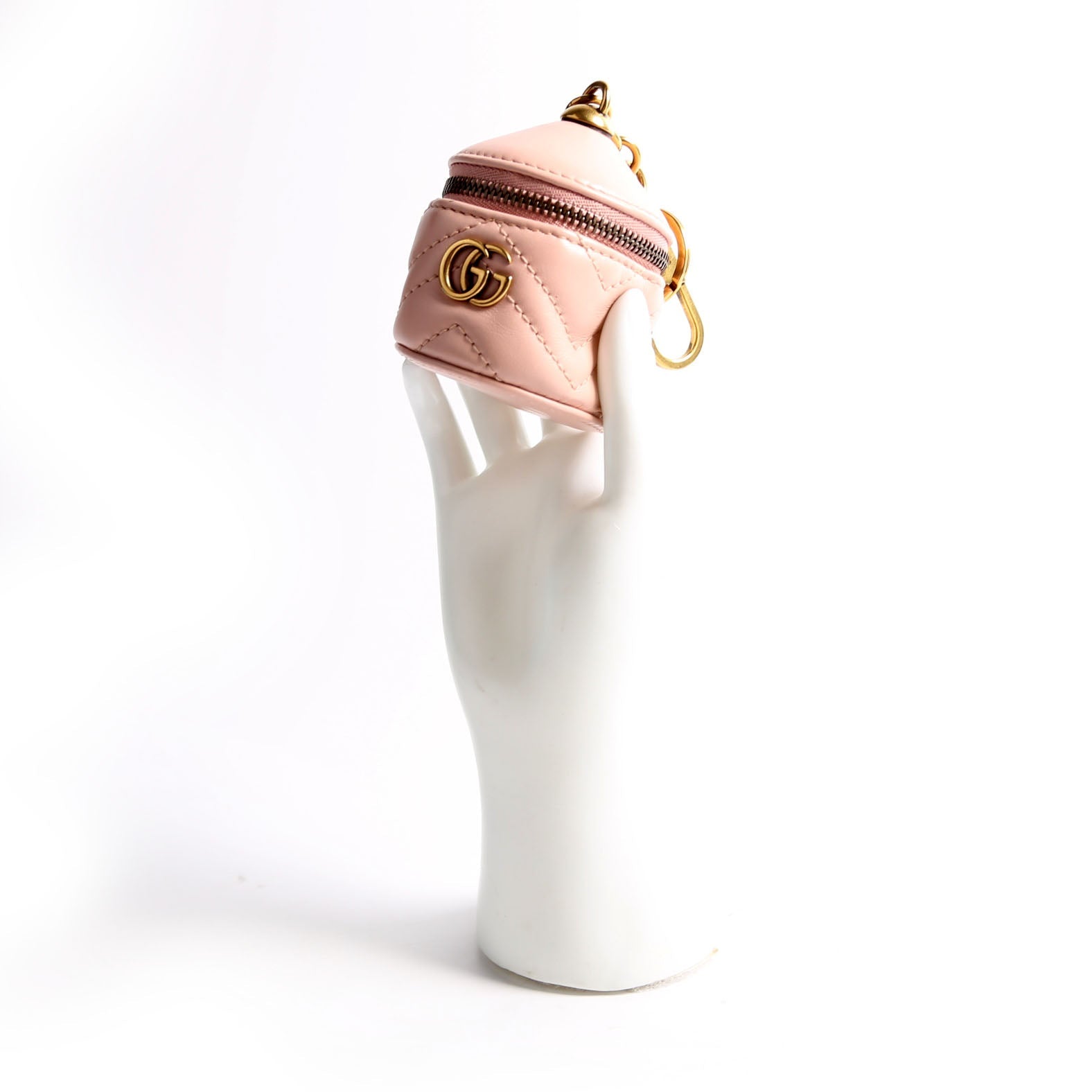 725109 GG Marmont Coin Purse Key Chain Pink