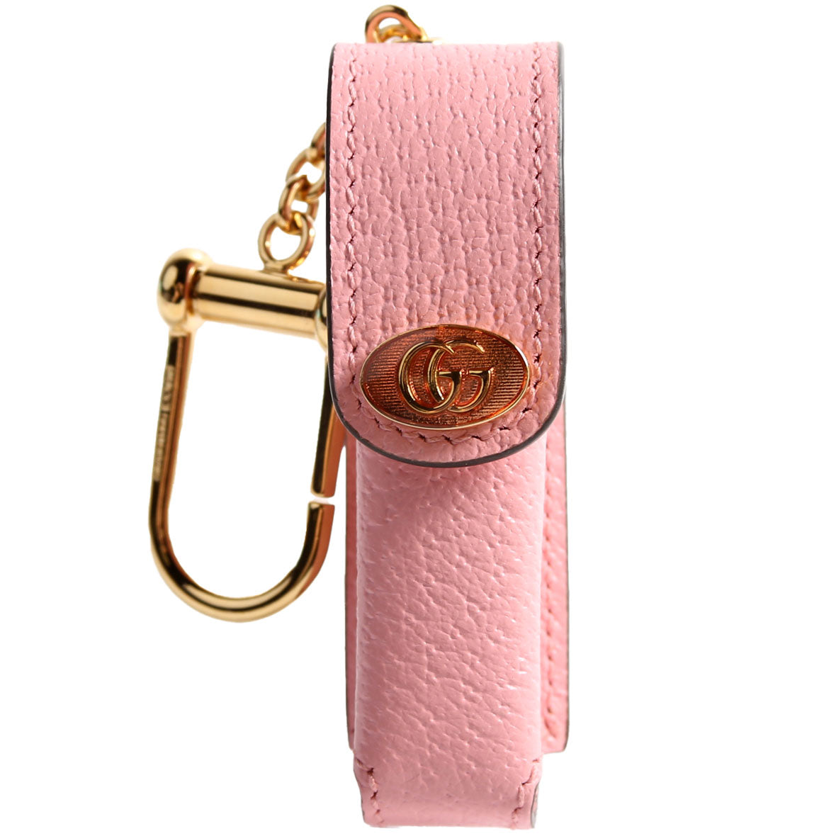 615997 GG Calfskin Lipstick Keychain Pink