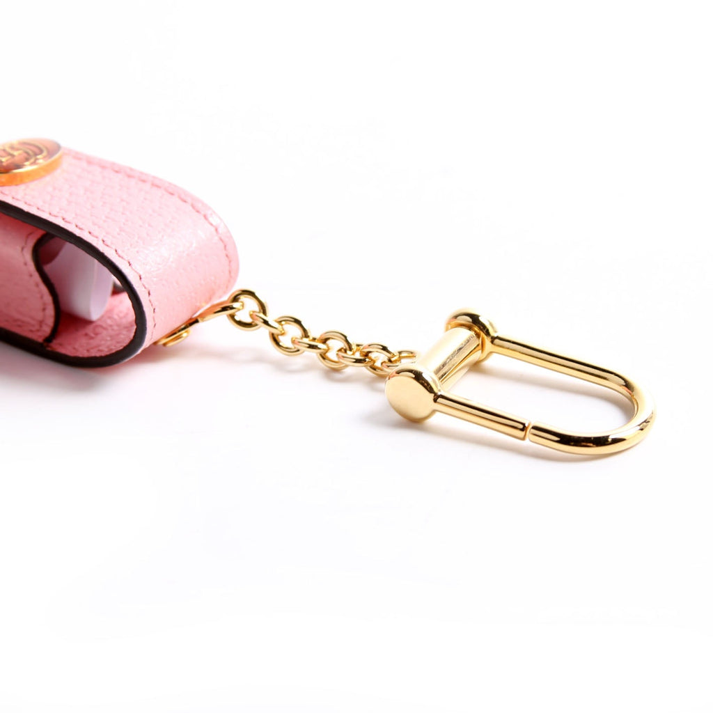 615997 GG Calfskin Lipstick Keychain Pink