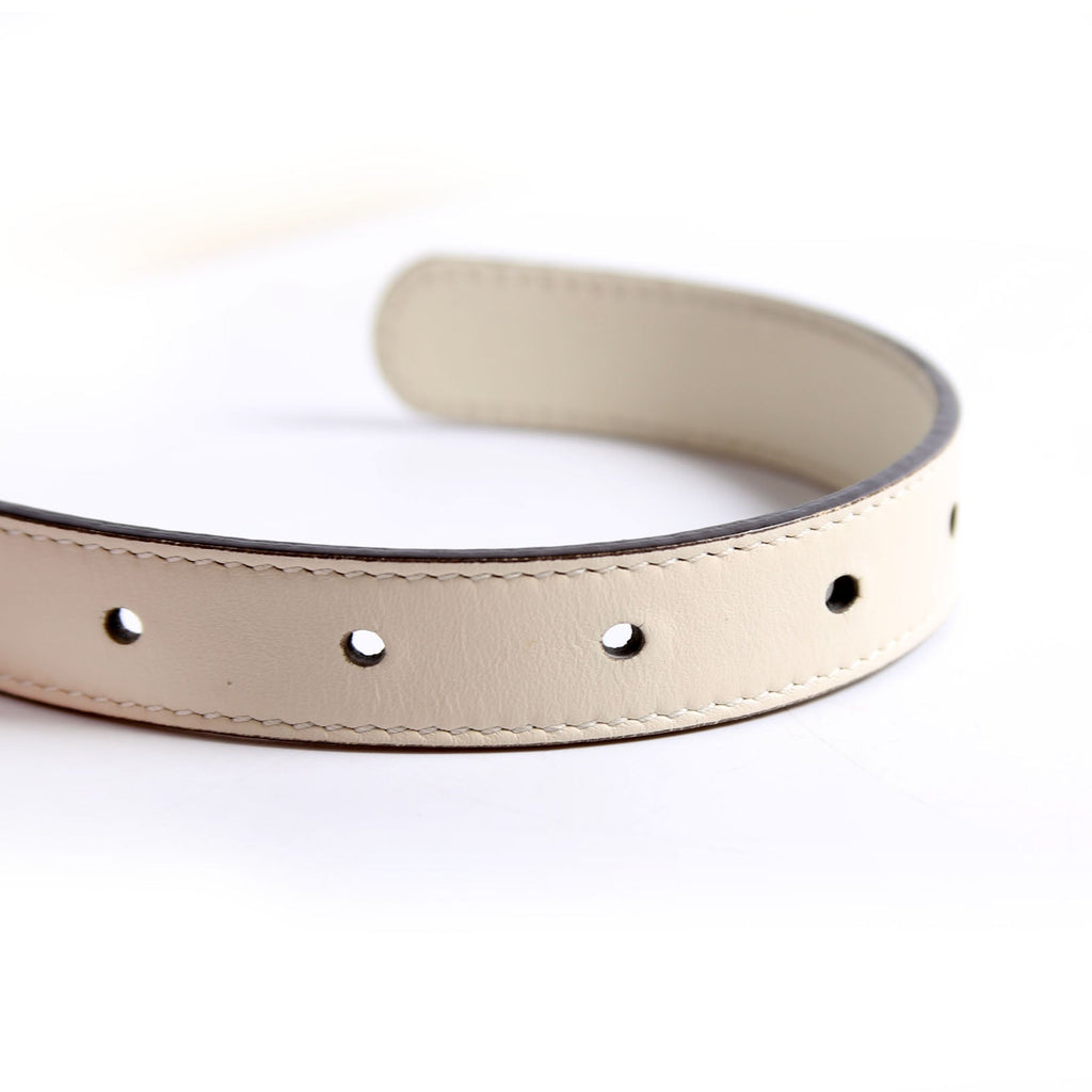 Gucci 409417 GG Marmont Thin Belt Size 75/30 White