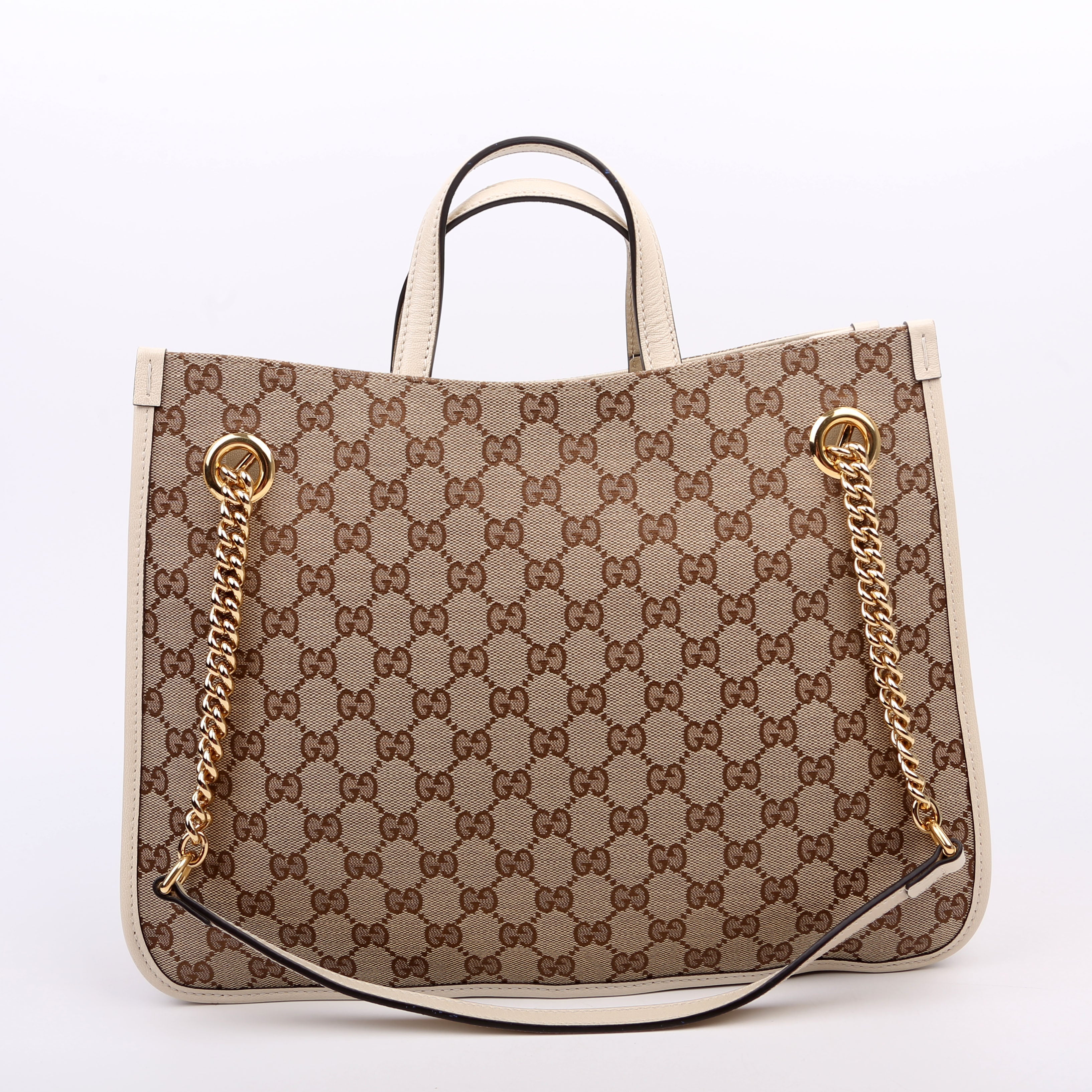 621144 1955 Horsebit Large Tote White