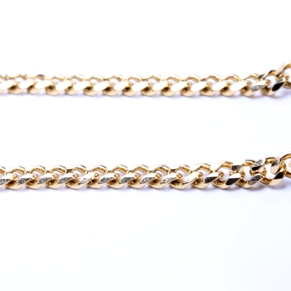 Claude Mini Chain Shiny Calfskin Burgundy/Gold