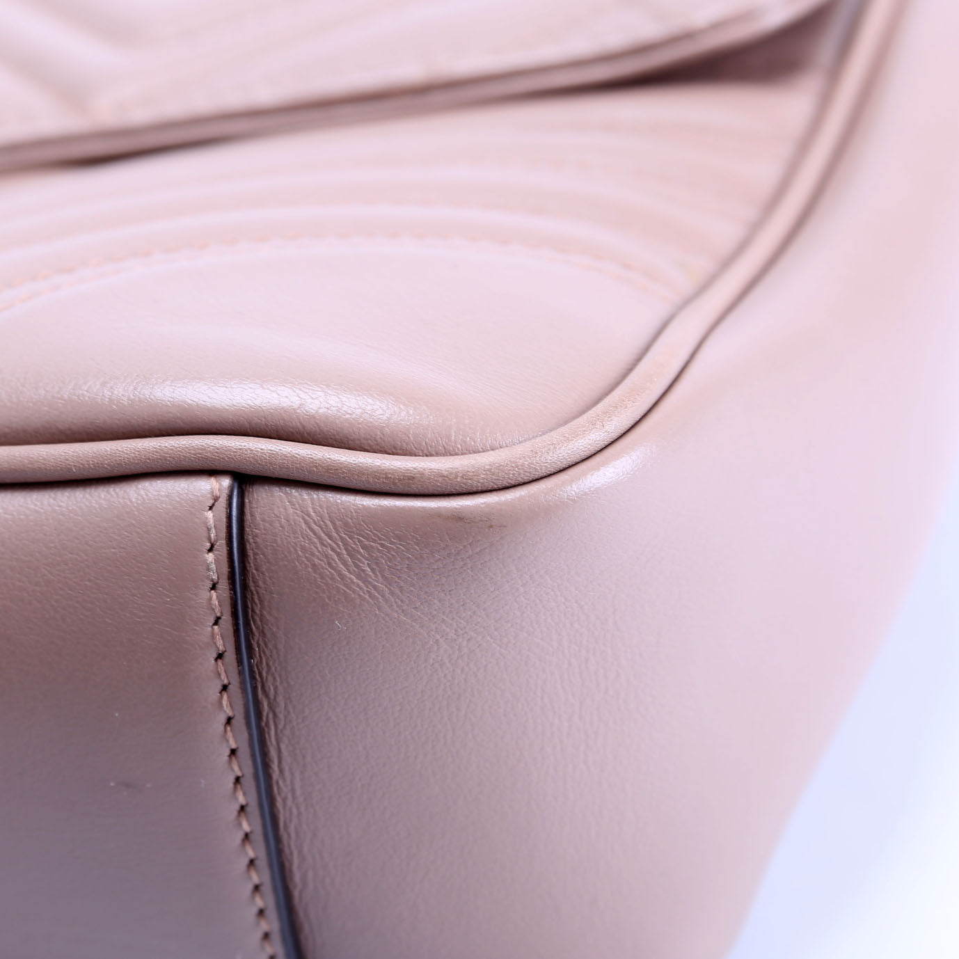 443496 Marmont Leather Shoulder Medium Nude
