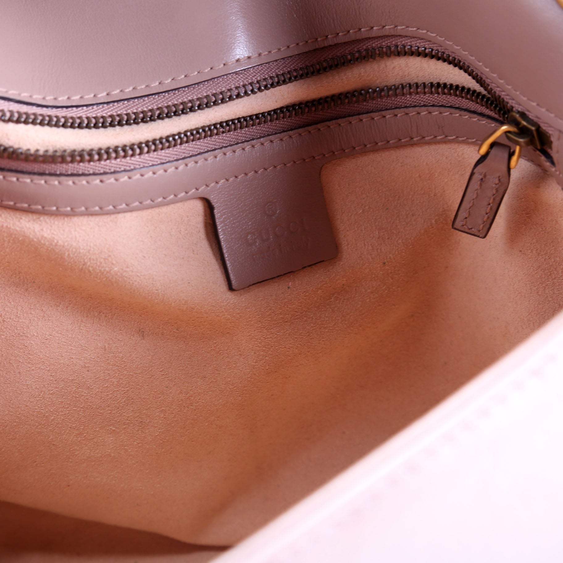 443496 Marmont Leather Shoulder Medium Nude