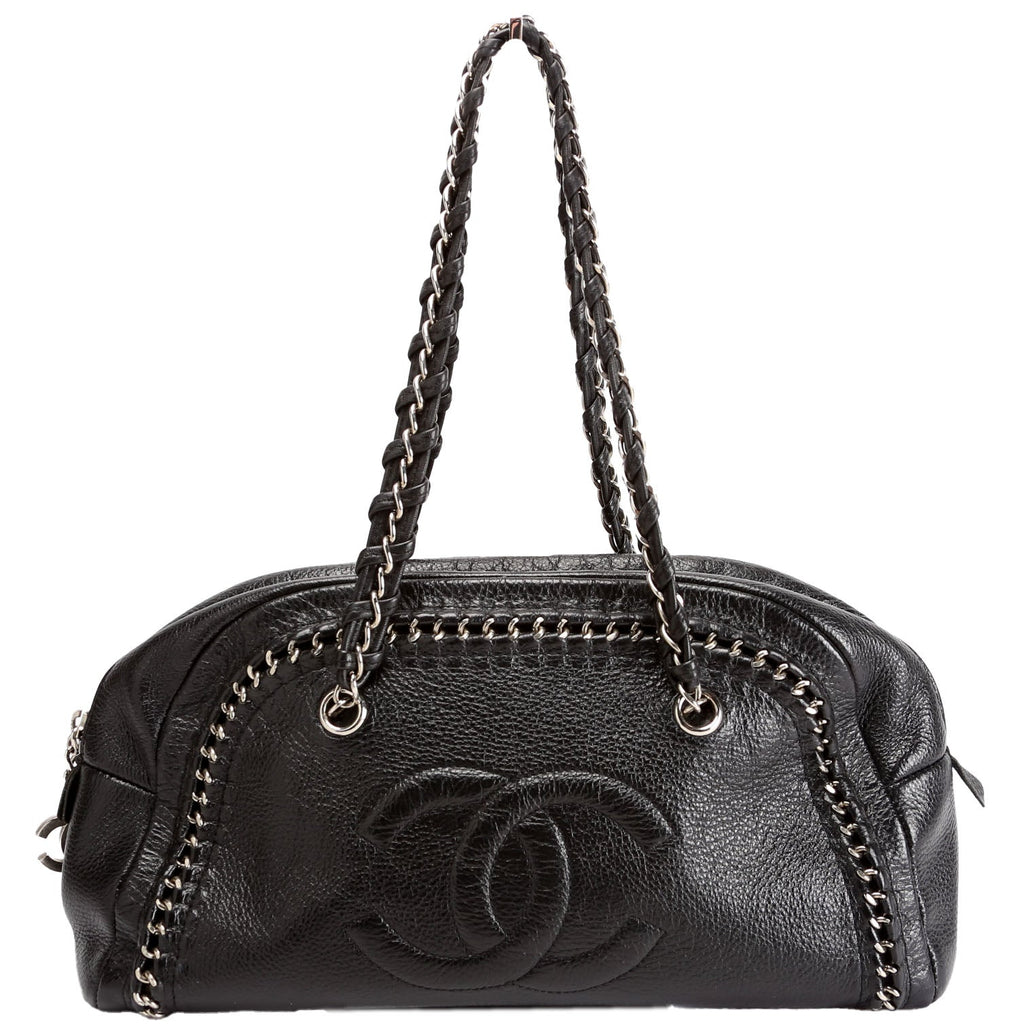Chain Around Bowler Bag Black