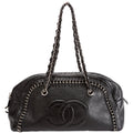 Chain Around Bowler Bag Black