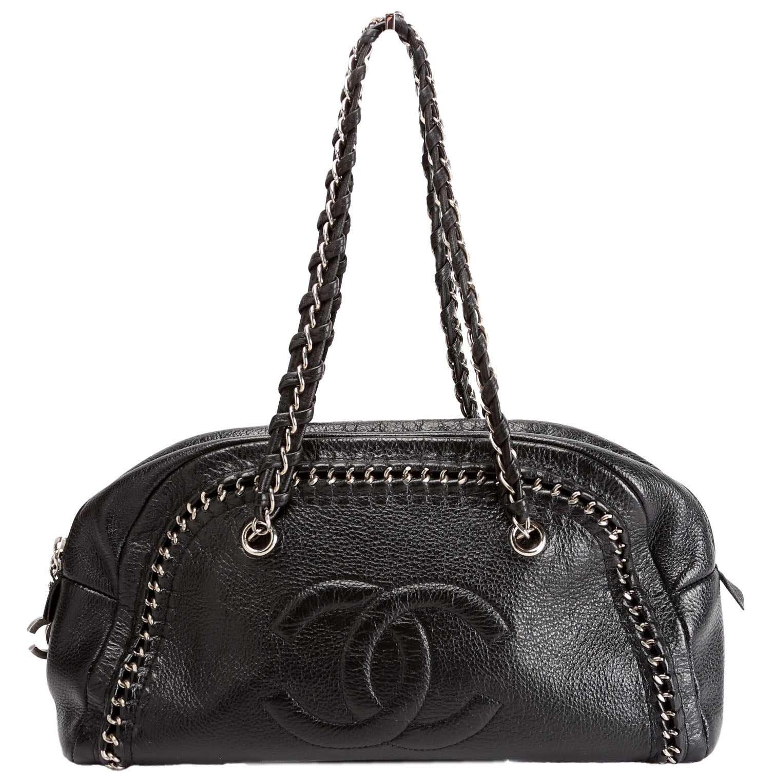 Chain Around Bowler Bag Black