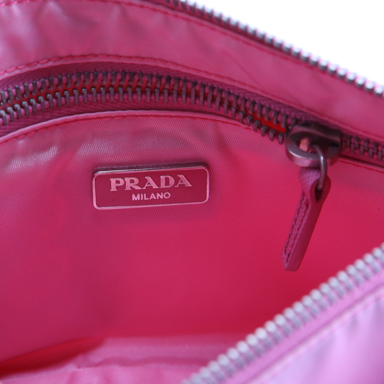 Tessuto Sport Zip Pochette Pink