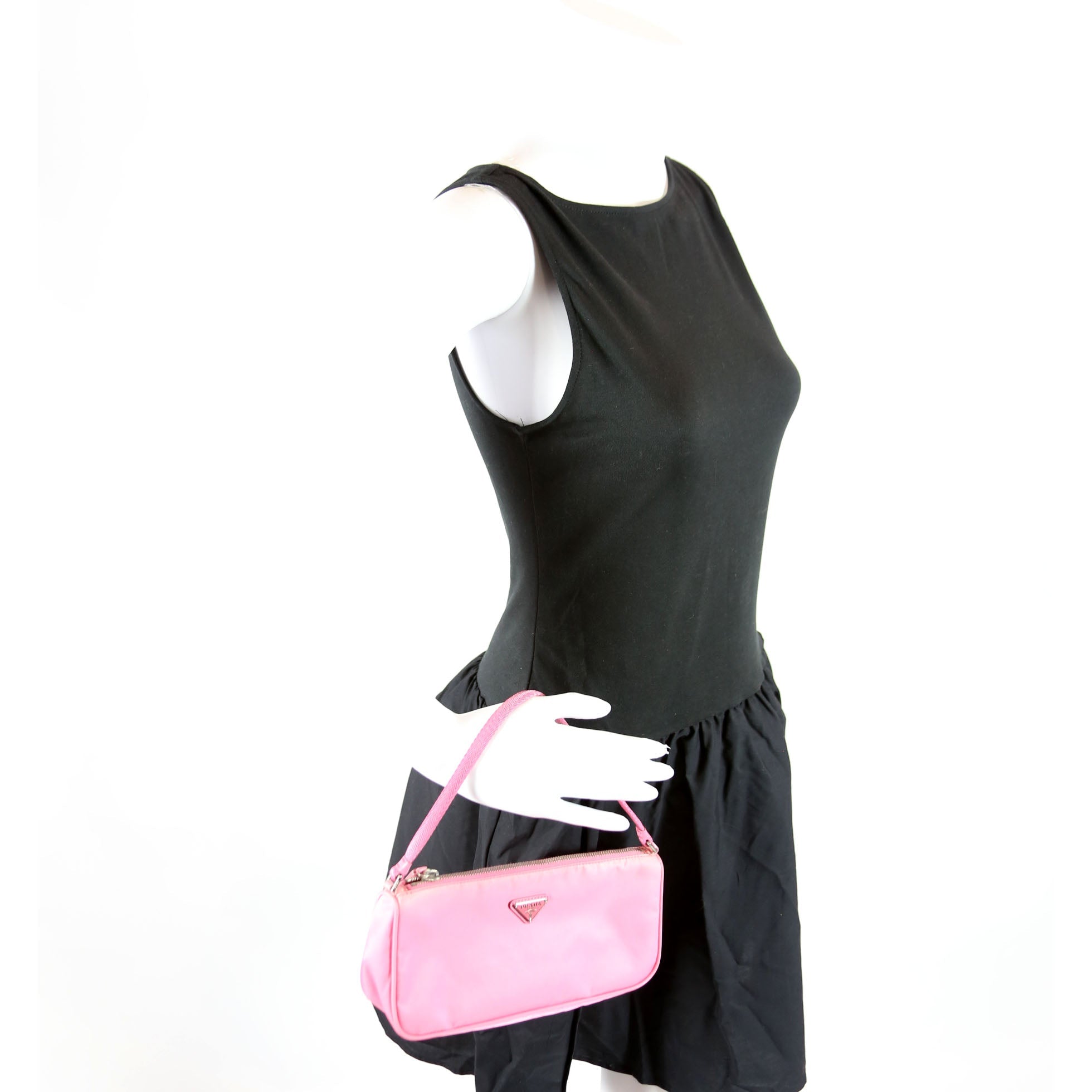 Tessuto Sport Zip Pochette Pink