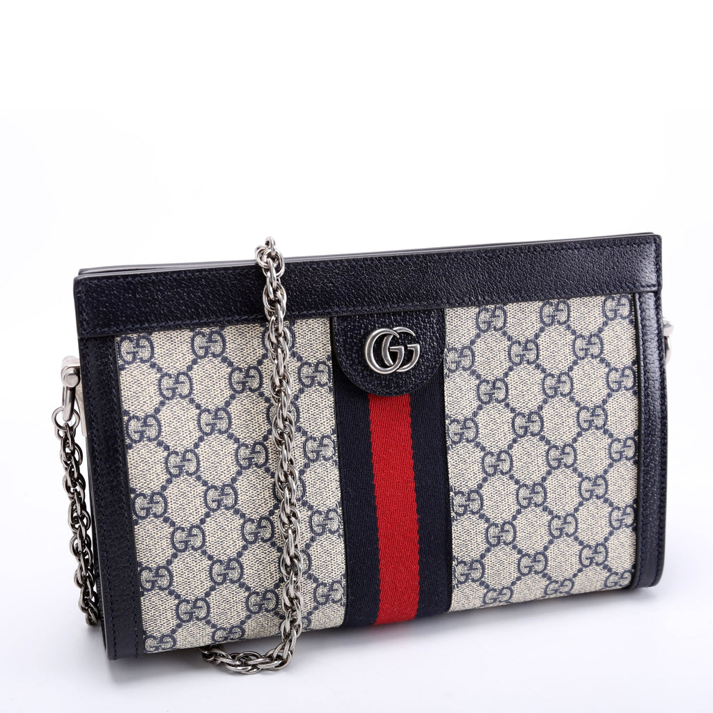 Gucci 503877 GG Supreme Ophidia Small Chain Blue/Red/Beige