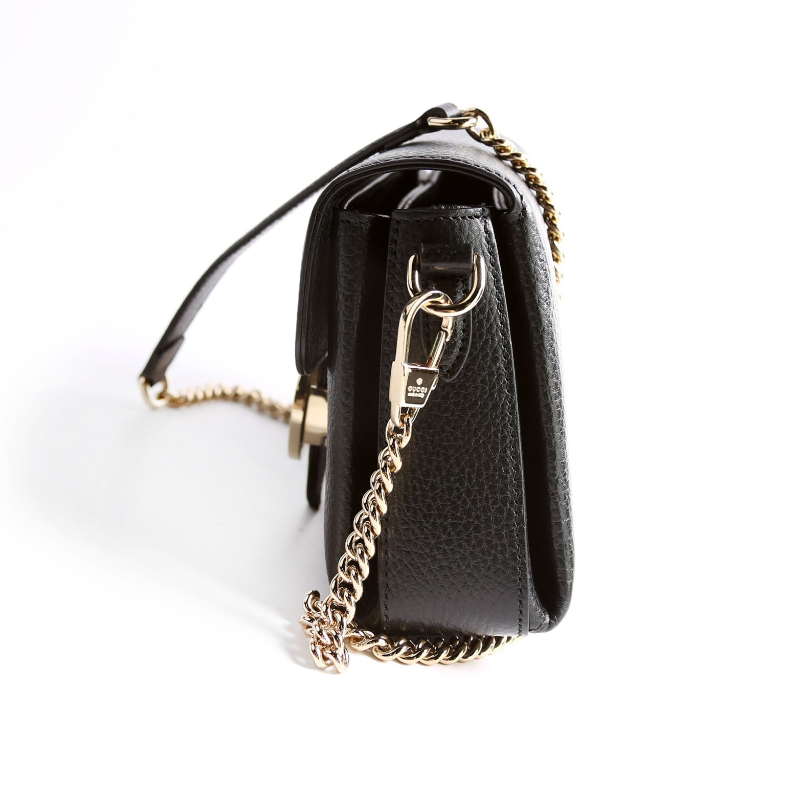 Gucci 607720 Interlocking Small Xbody Black/Gold