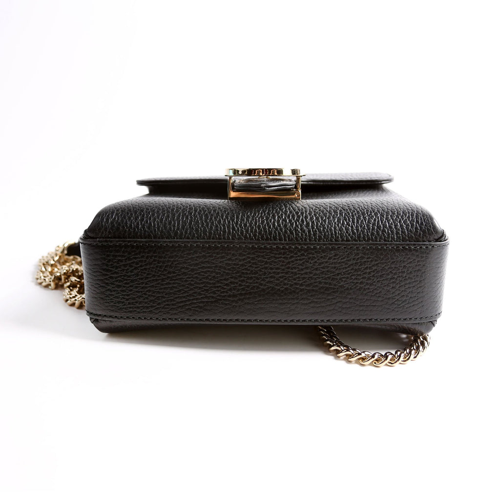 Gucci 607720 Interlocking Small Xbody Black/Gold