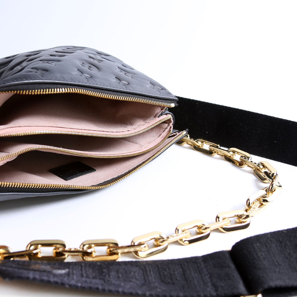 Coussin PM Lambskin Black/Pink