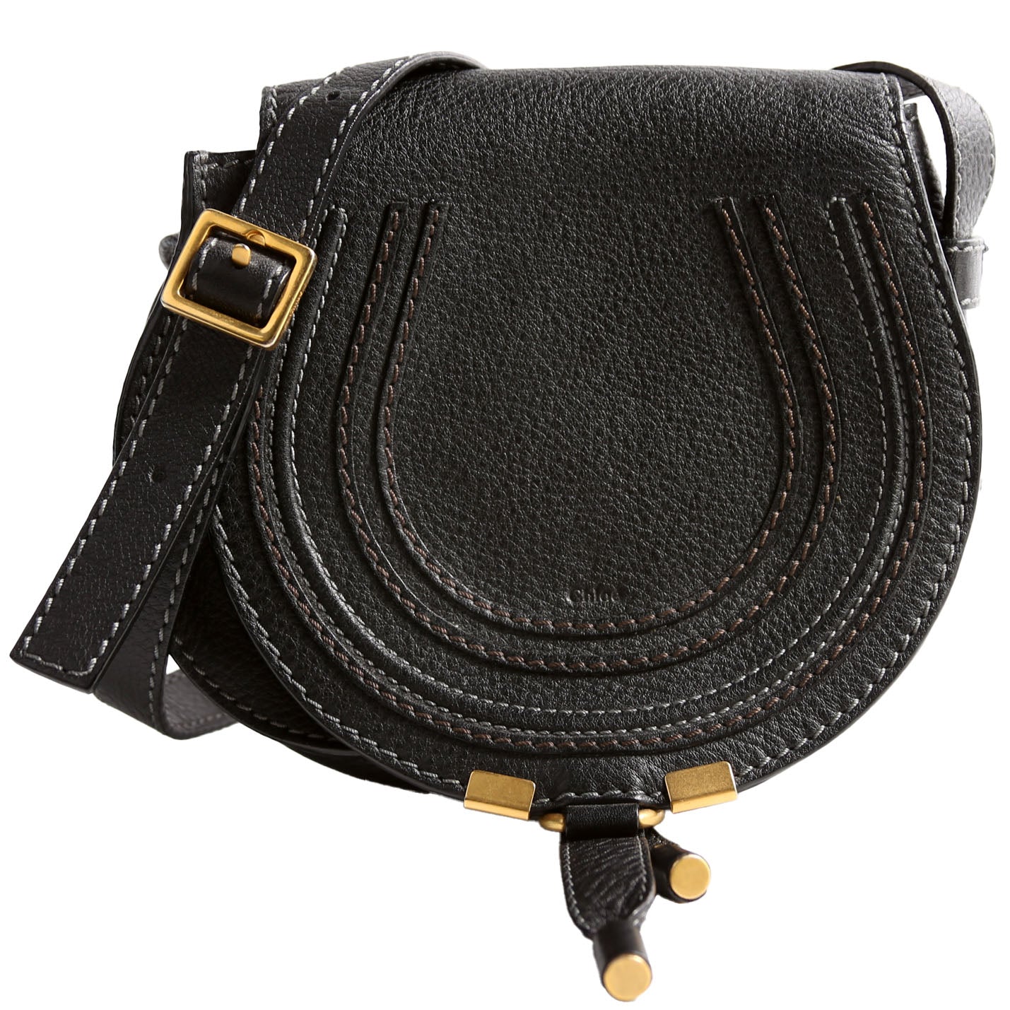 Marcie Saddle Bag Crossbody Mini Black