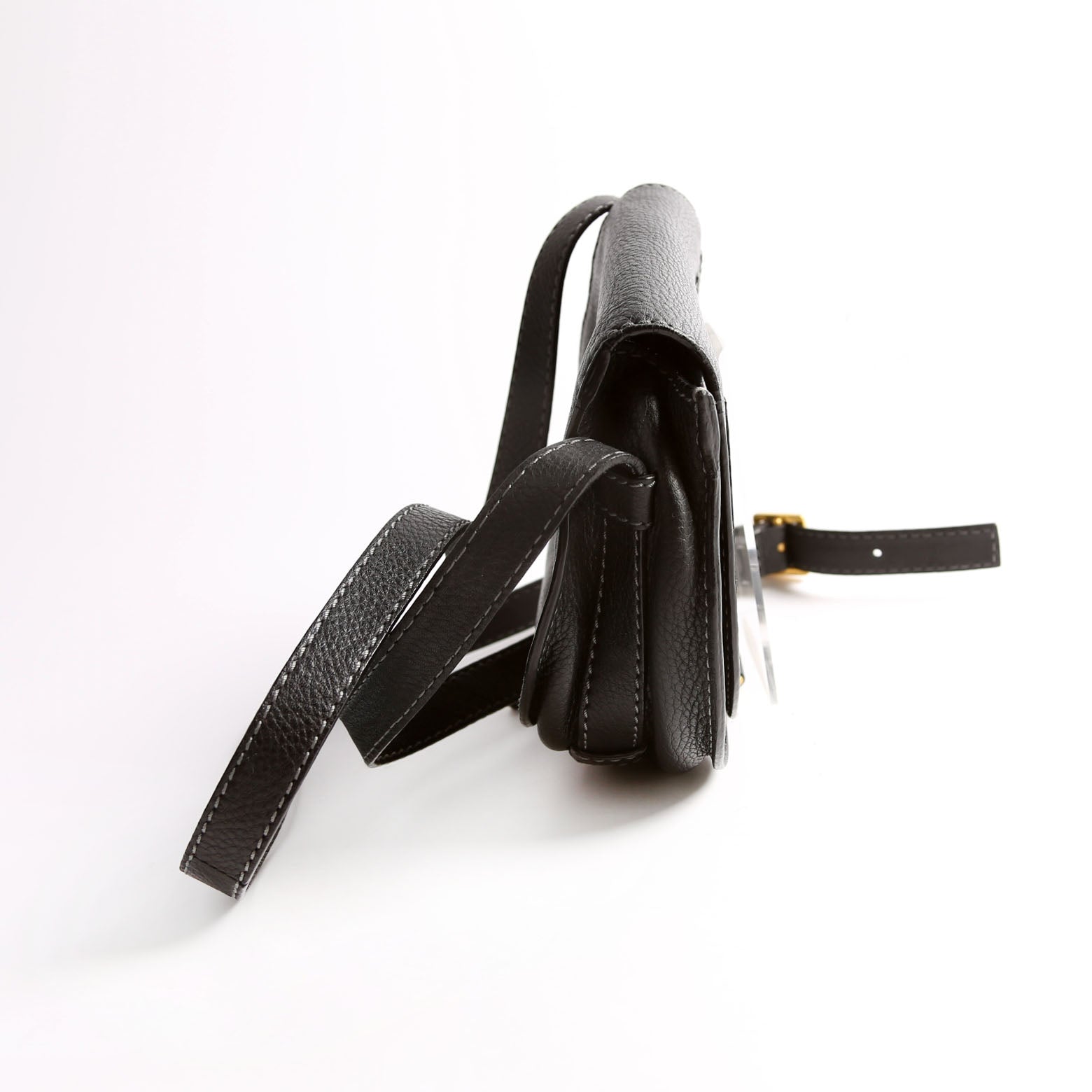 Marcie Saddle Bag Crossbody Mini Black