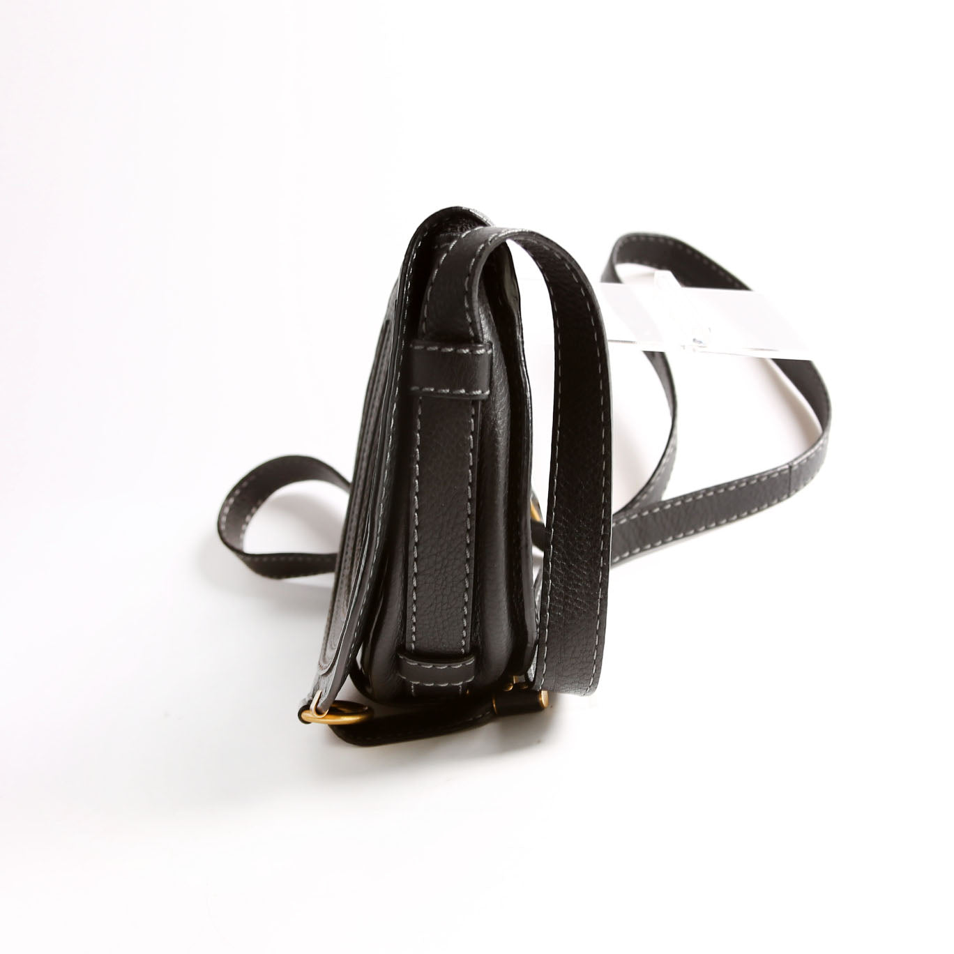 Marcie Saddle Bag Crossbody Mini Black