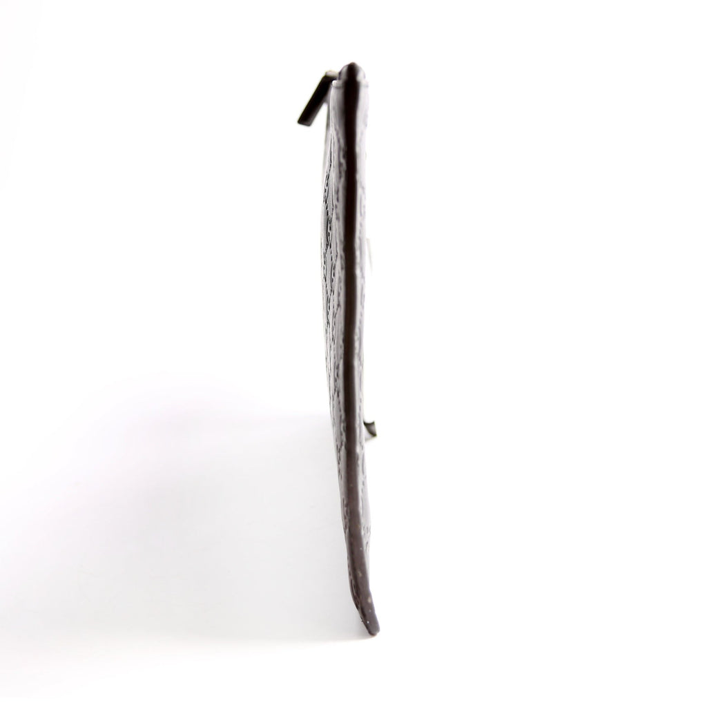 473963 Guccissima Zip Clutch Black