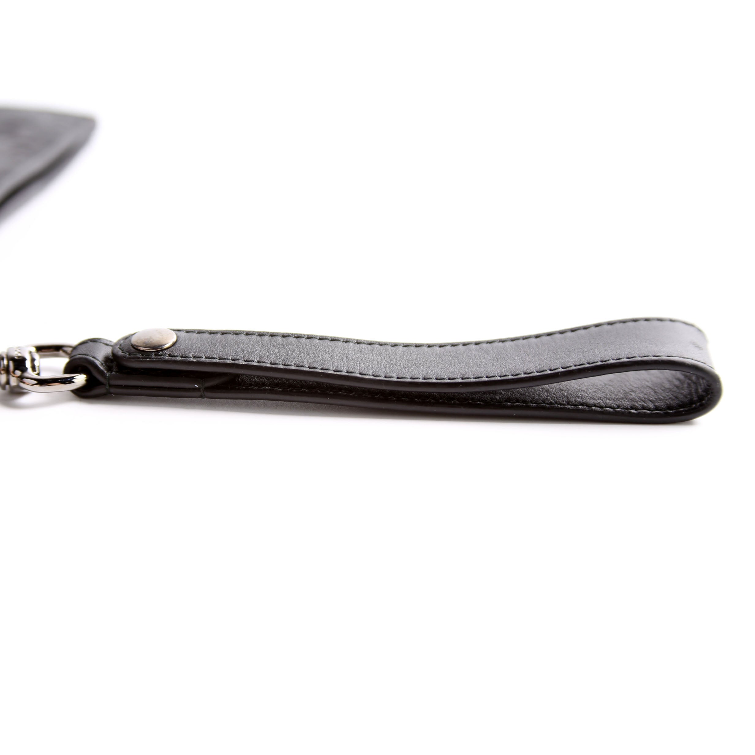 473963 Guccissima Zip Clutch Black