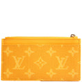 Coin Card Holder Heritage Monogram/Taiga Yellow